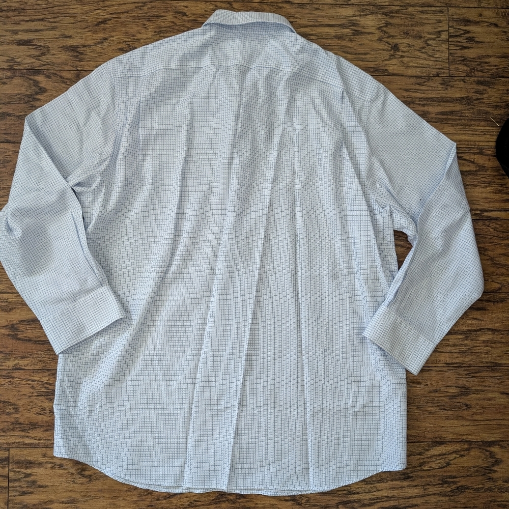 Hart Schaffner Marx Blue Patterned Button Up Dres… - image 7